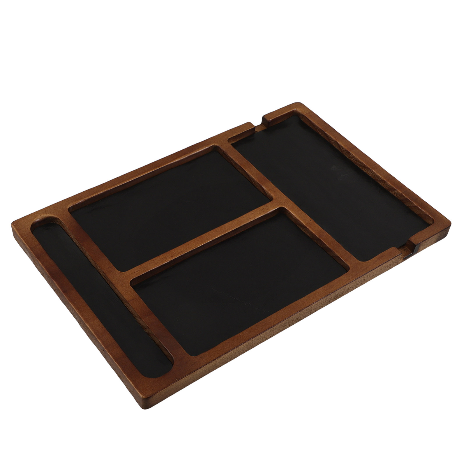 Watches Jewelry Holder - Multi-Compartment Wooden Jewelry Organizer Tray Natural