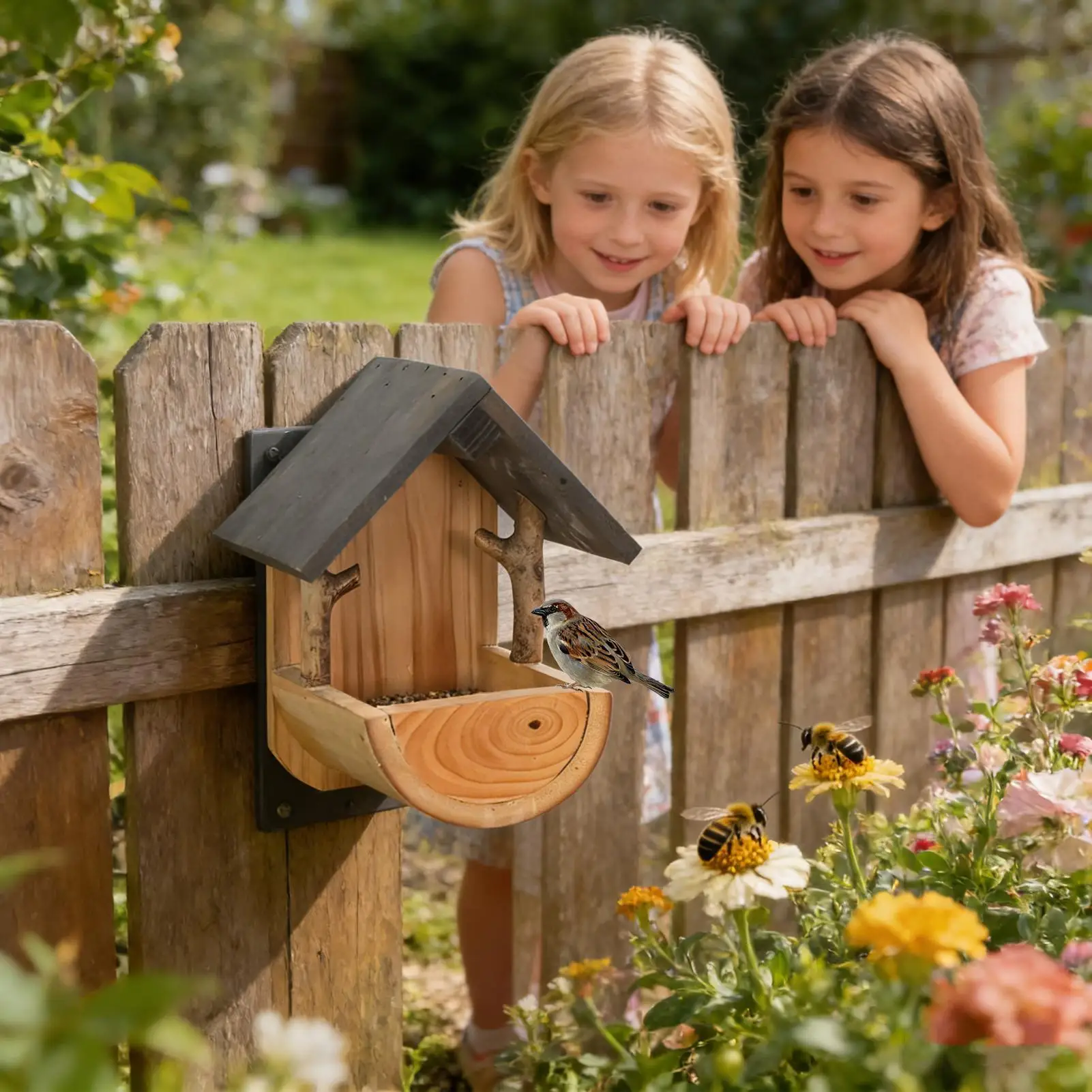Wall Mount Wooden bird feeder  - Watches & Jewelry Tsukiu ulasan dan harga