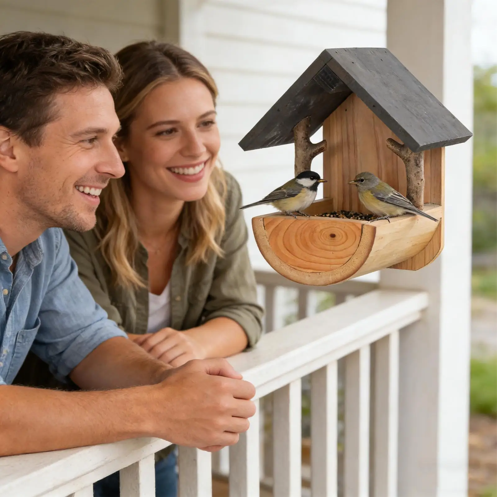 Wall Mount Wooden bird feeder  - Watches & Jewelry Tsukiu ulasan dan harga