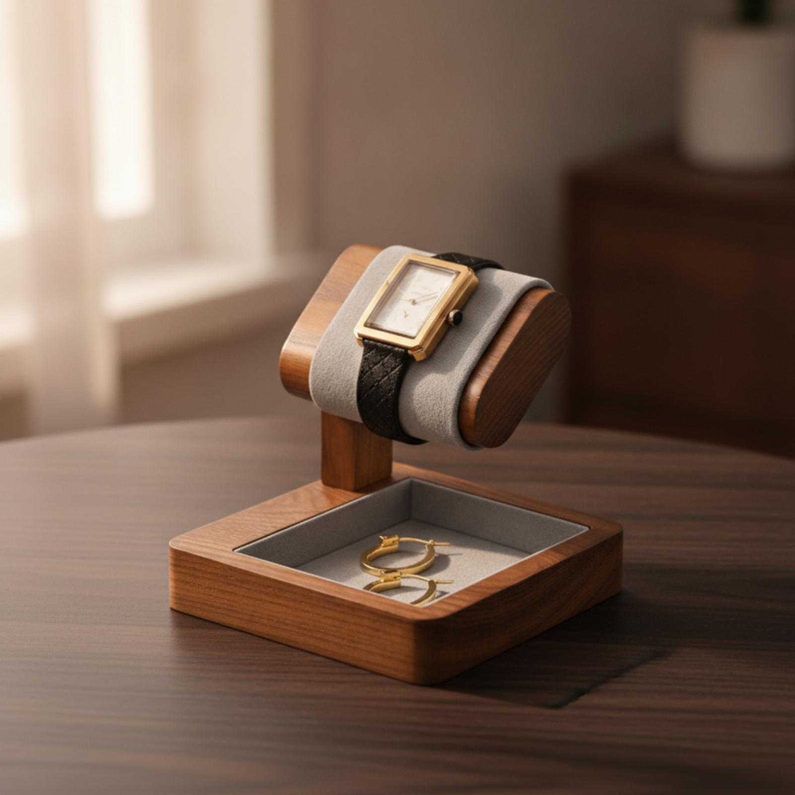 Solid Wood Watch Holder Organi - Watches Jewelry Holder ulasan dan harga