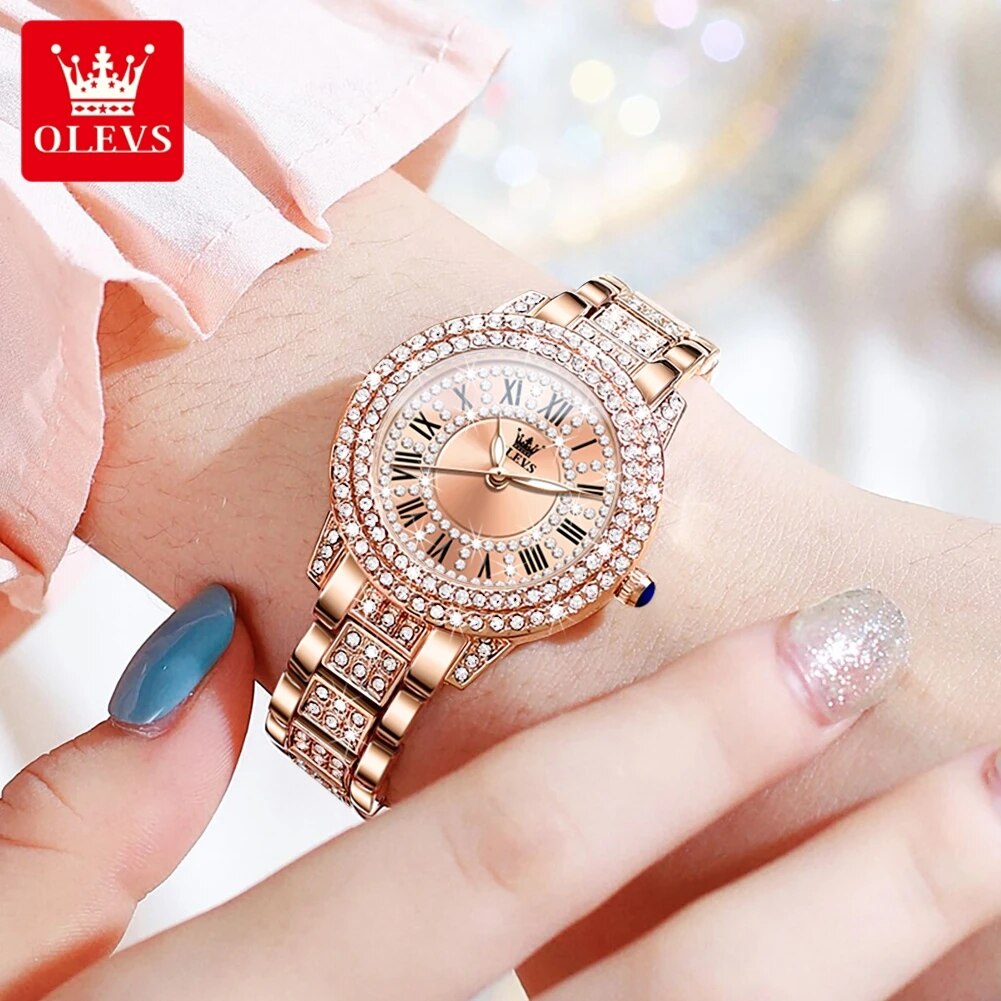 OLEVS 9943 Luxury All Diamond  - Jewelry Diamond Watches ulasan dan harga