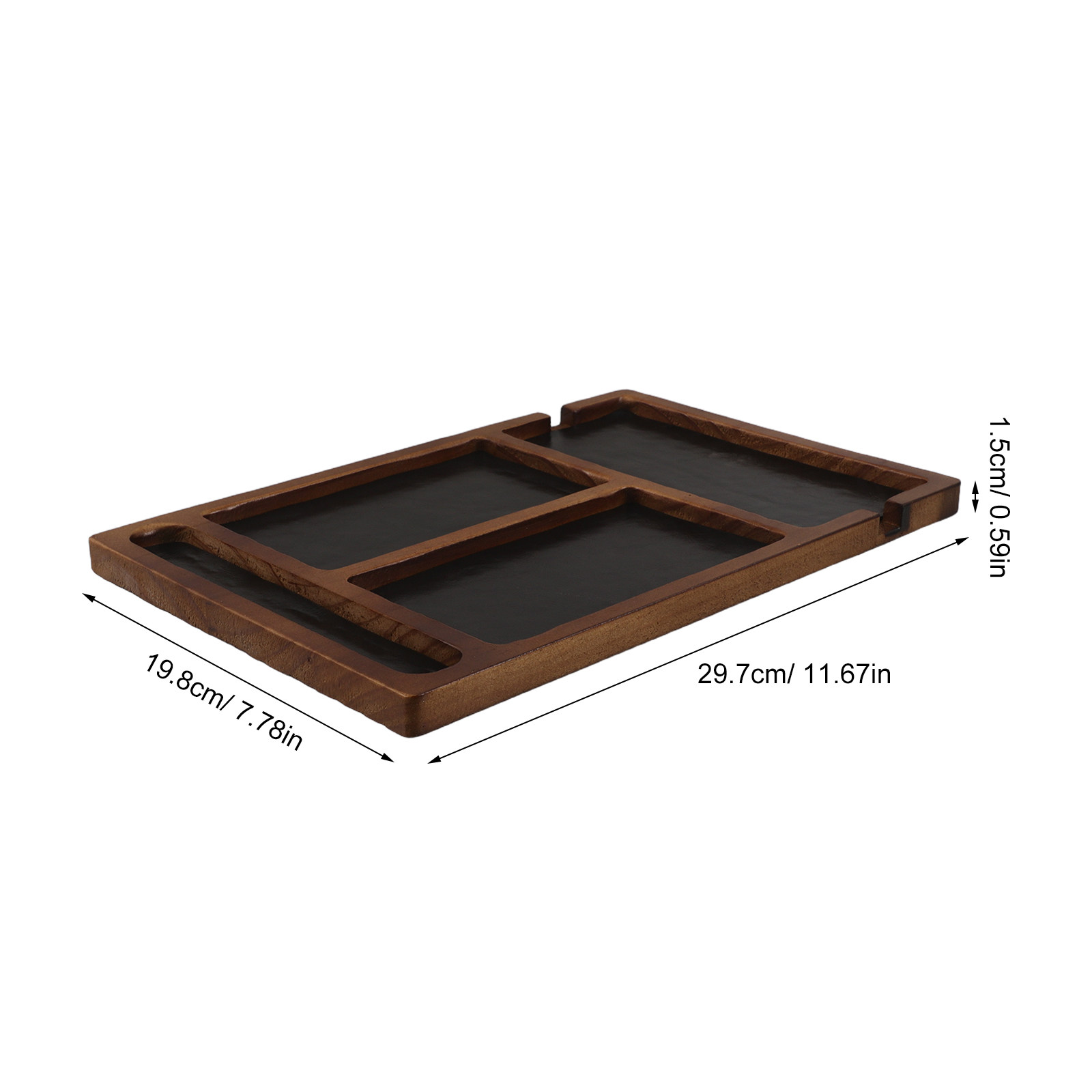 Multi-Compartment Wooden Jewel - Watches Jewelry Holder ulasan dan harga