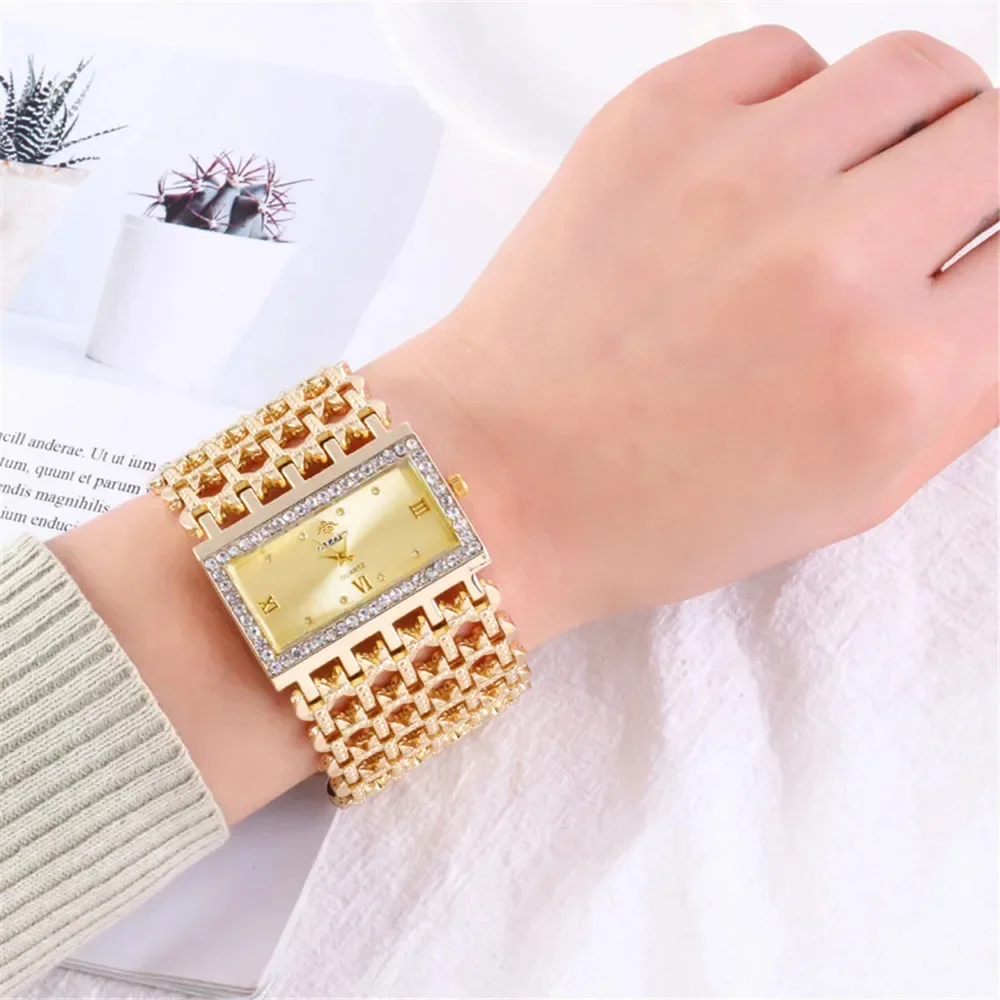 Women's Fashion Luxury Square  - Jewelry Diamond Watches ulasan dan harga