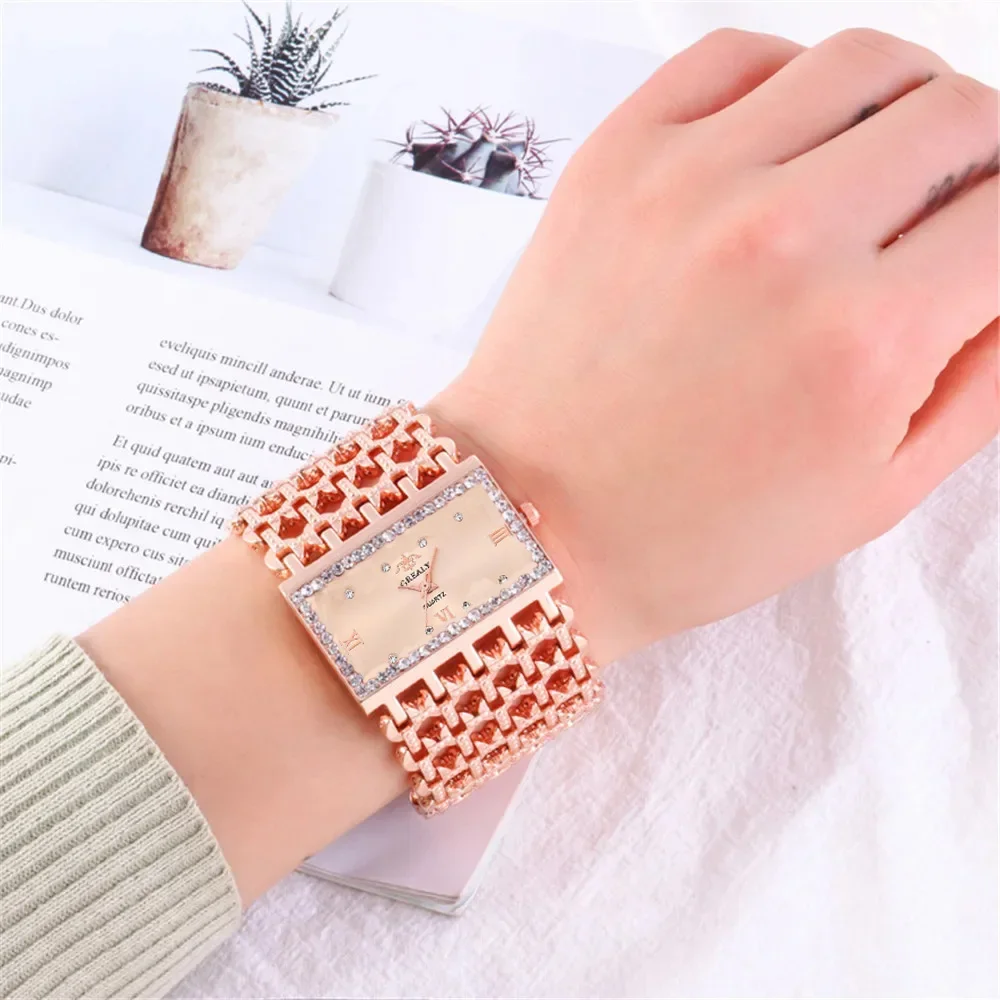 Women's Fashion Luxury Square  - Jewelry Diamond Watches ulasan dan harga