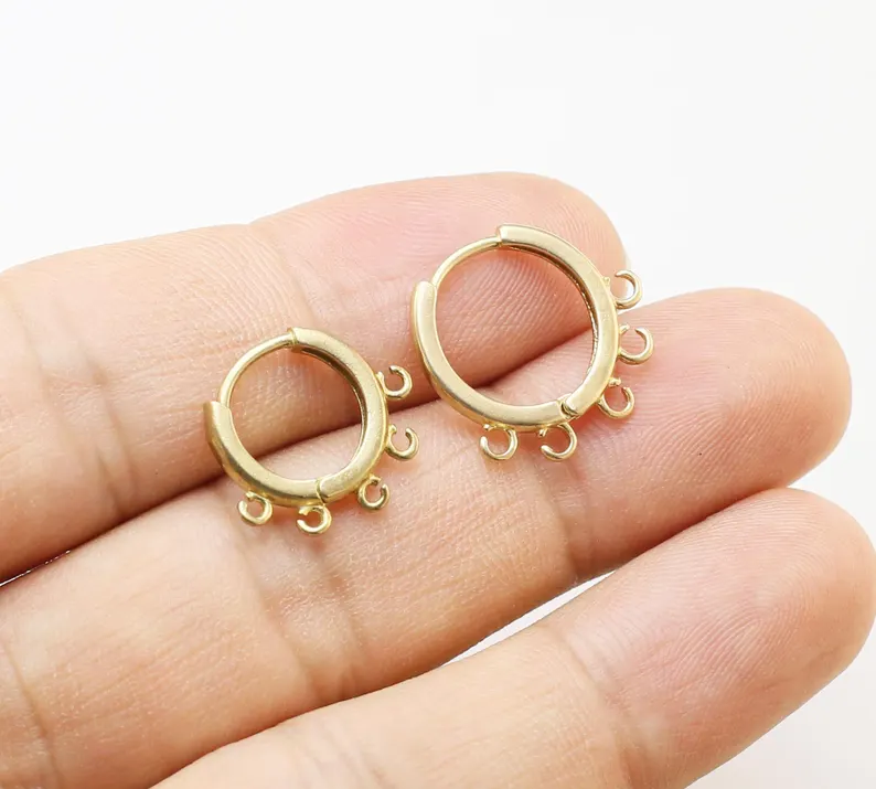 10pcs Brass Ear Hoops, Leverba - Hoop Earrings ulasan dan harga
