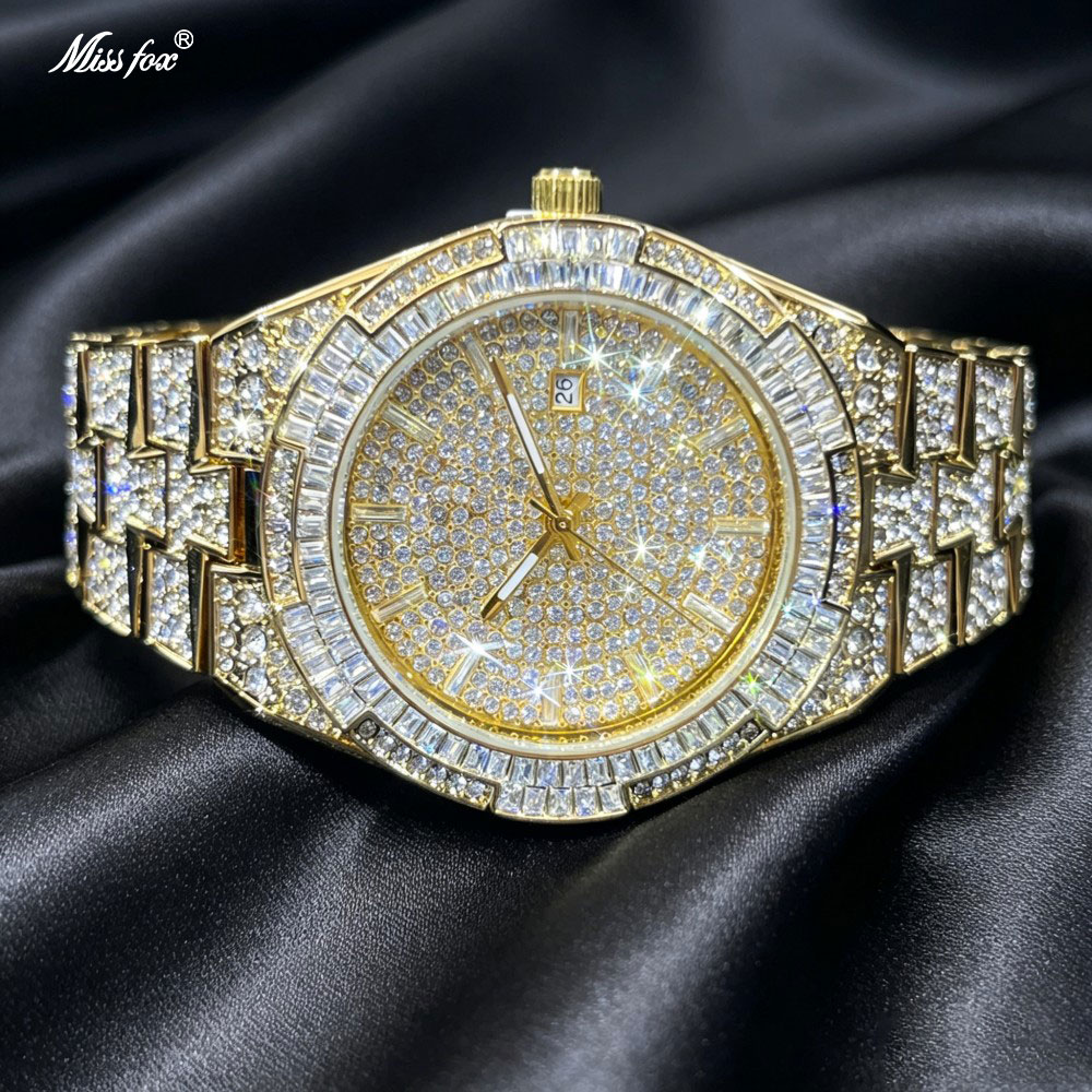 Hot Sell Gold Ice Watch For Me - Jewelry And Watches Luxury Brand ulasan dan harga