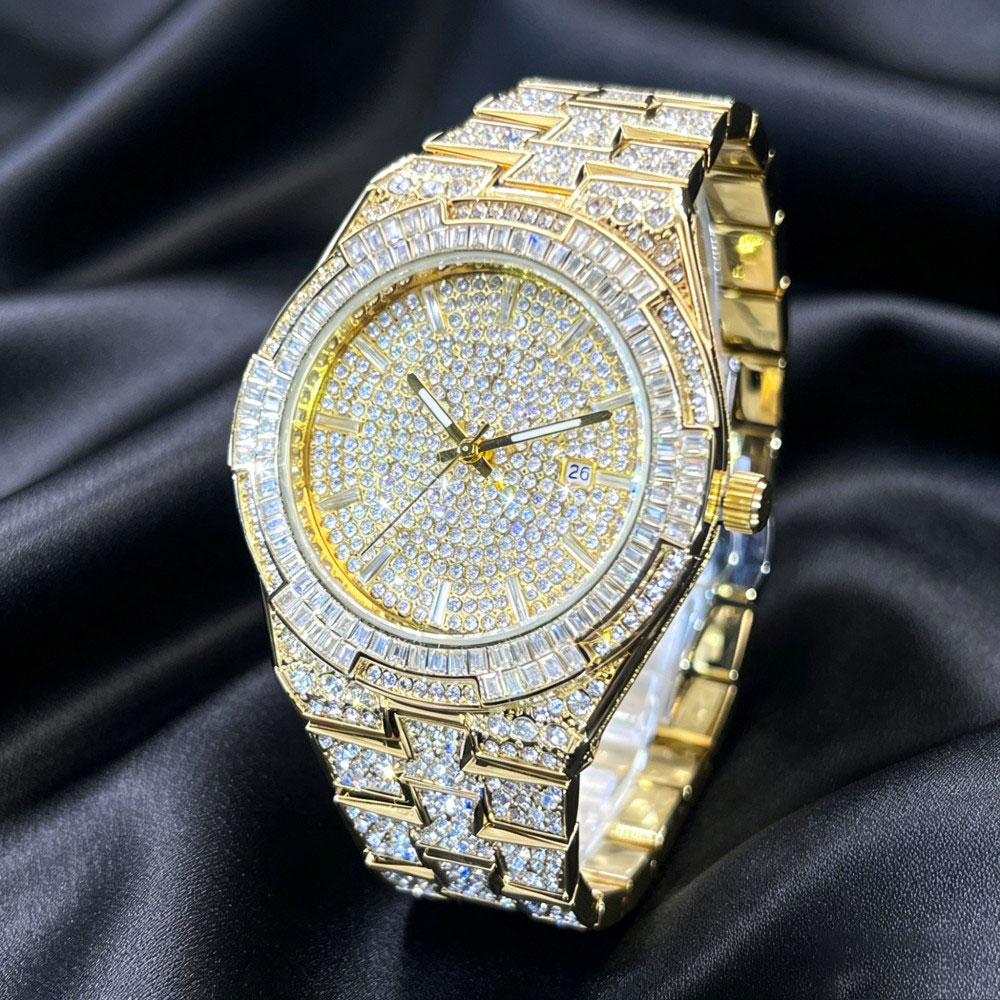 Hot Sell Gold Ice Watch For Me - Jewelry And Watches Luxury Brand ulasan dan harga