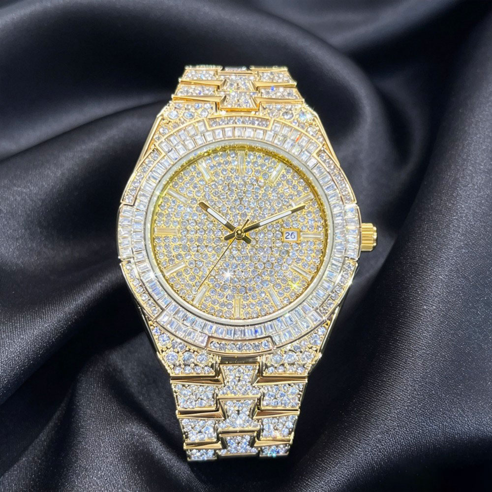 Hot Sell Gold Ice Watch For Me - Jewelry And Watches Luxury Brand ulasan dan harga