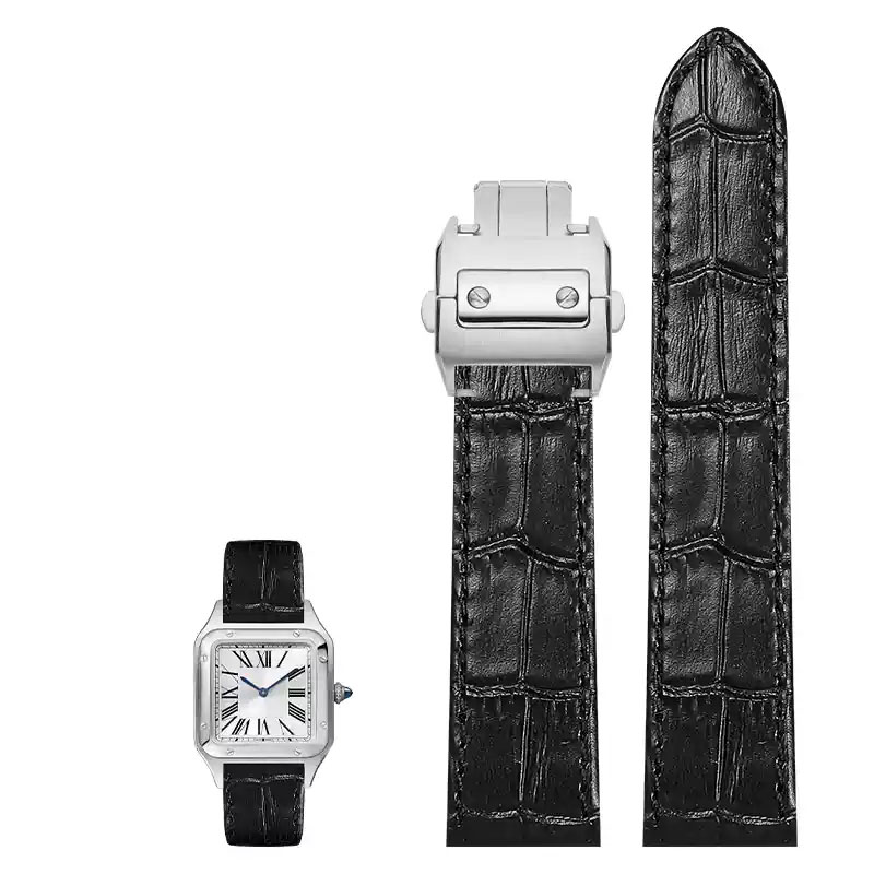 20mm 23mm Genuine Leather Watc - Cartier Watch Santos ulasan dan harga