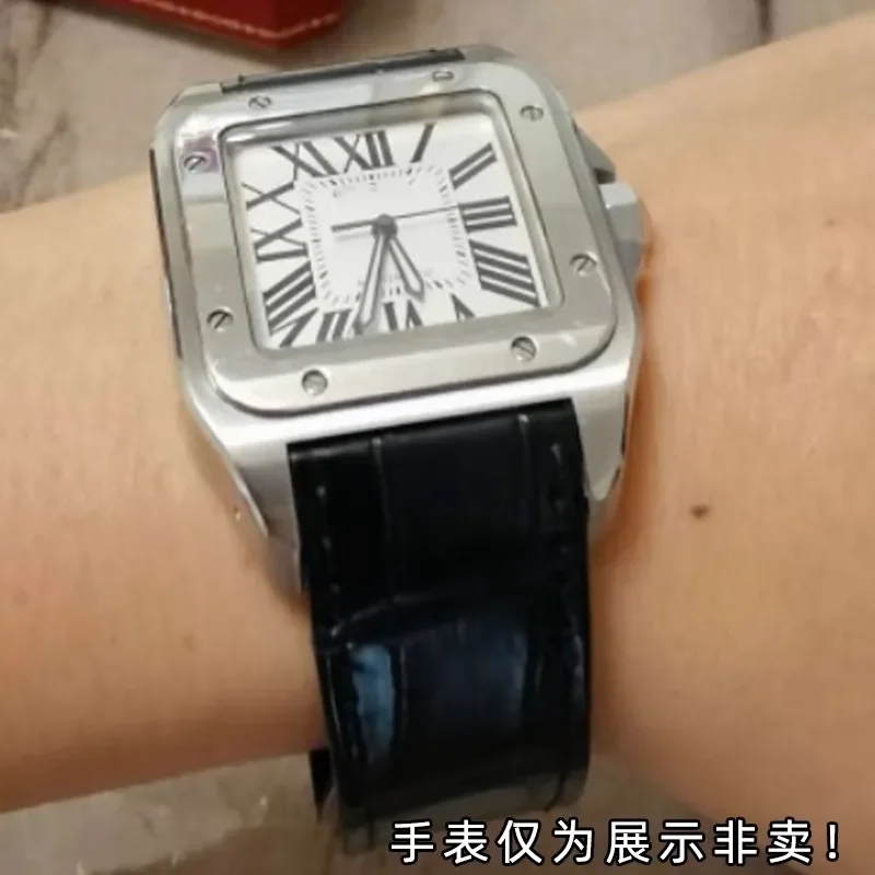 20mm 23mm Genuine Leather Watc - Cartier Watch Santos ulasan dan harga