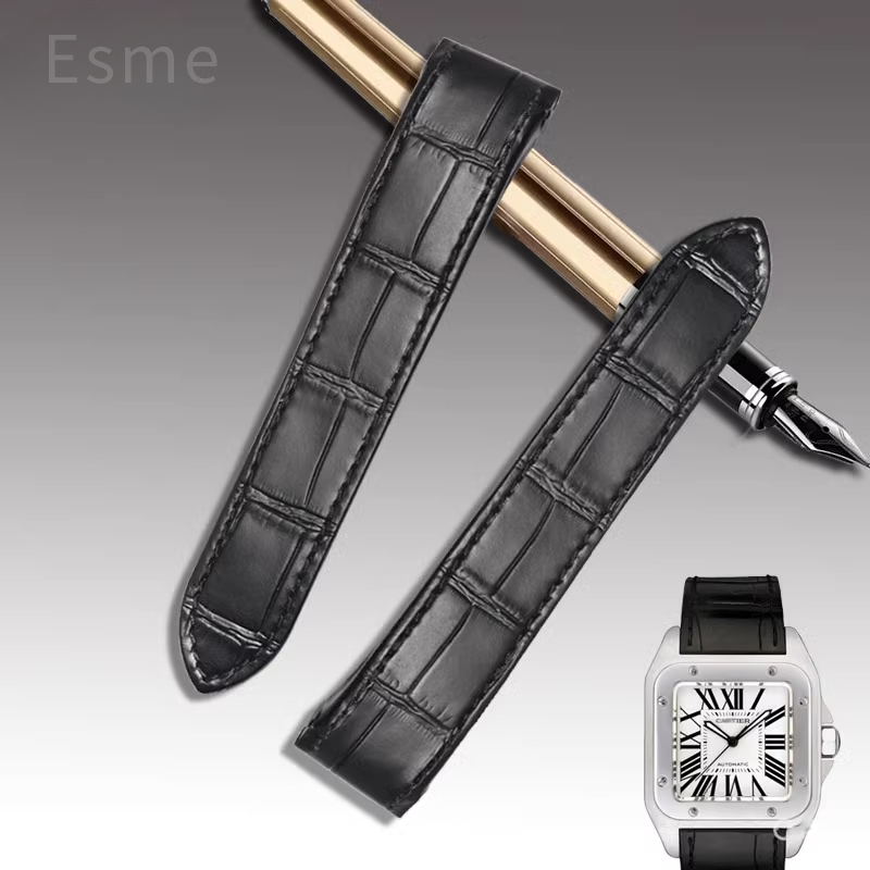 Cowhide Watch Strap for Cartie - Cartier Watch Santos ulasan dan harga