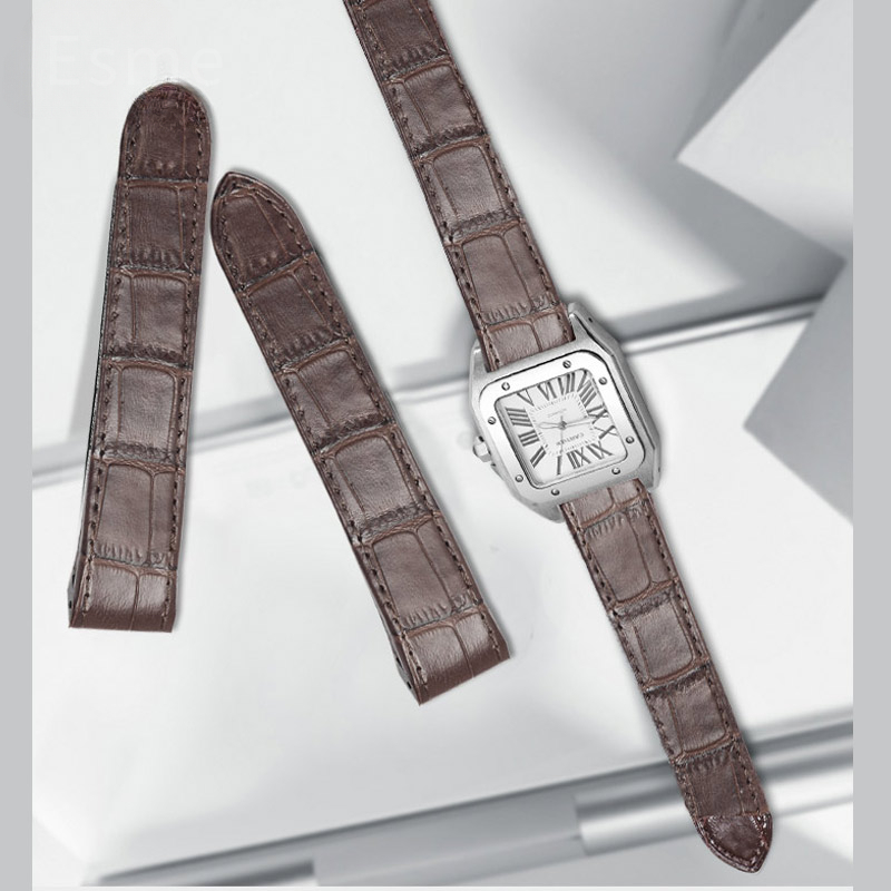 Cowhide Watch Strap for Cartie - Cartier Watch Santos ulasan dan harga