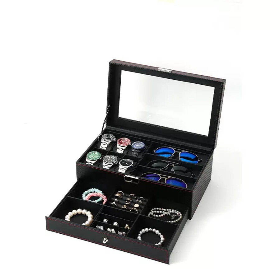 Watch Storage Box – Carbon-Gra - Jewelry Eyewear Watches & Accessories ulasan dan harga