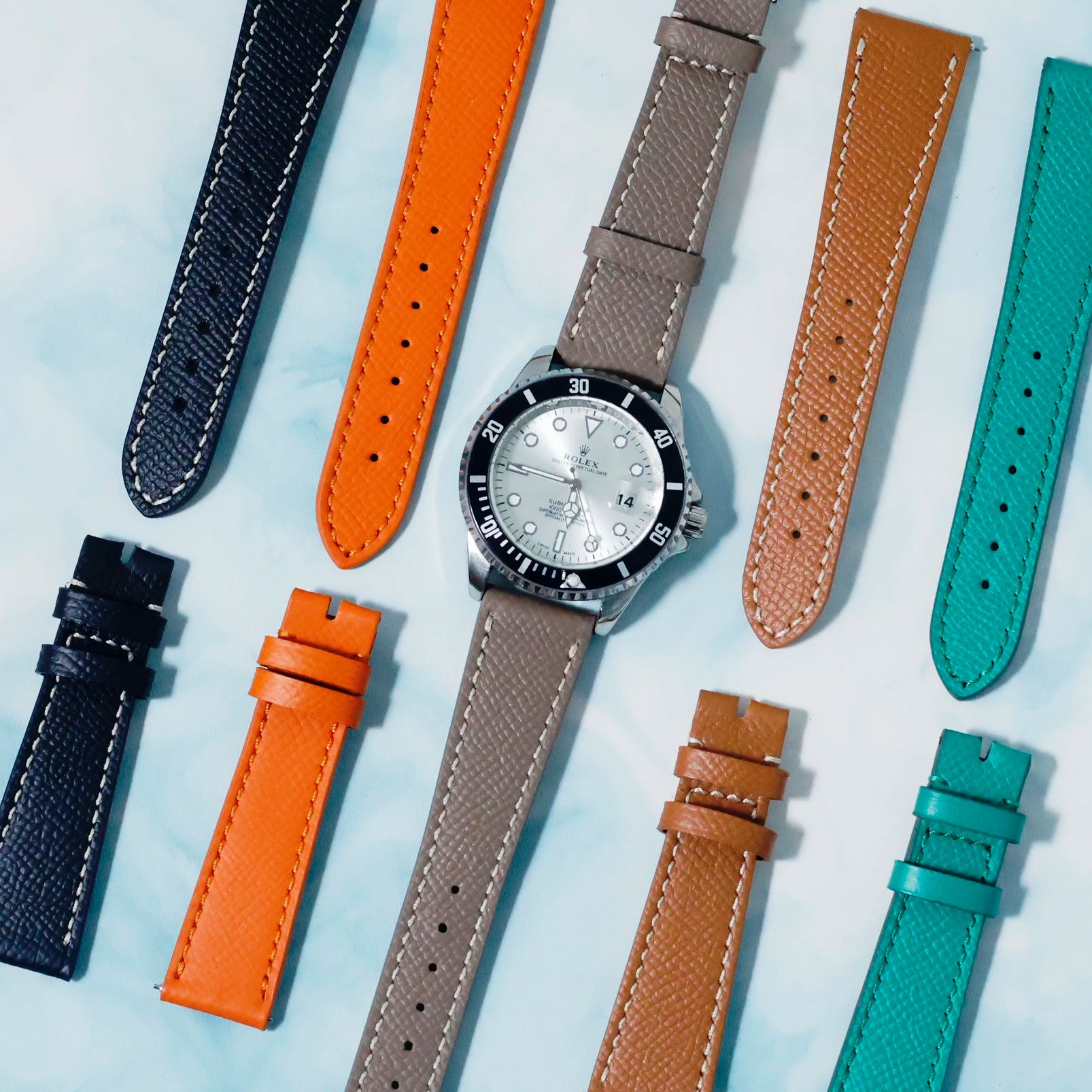 Father's Day Gift Epsom Leathe - Cartier Watch Santos ulasan dan harga
